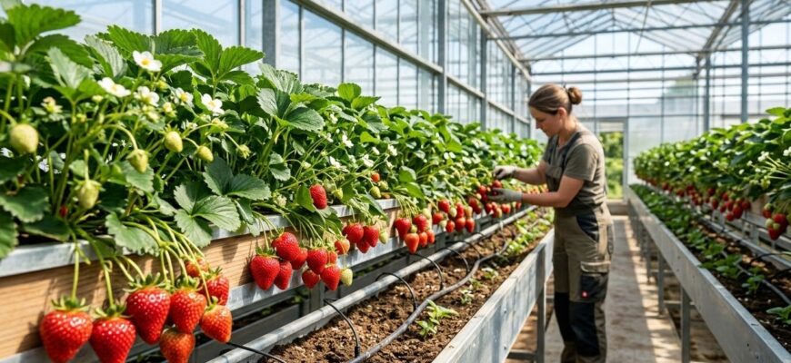 Клубника в теплице: как вырастить стабильный урожай без сюрпризов